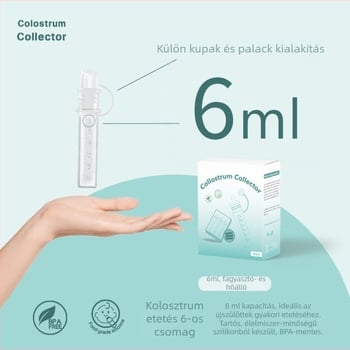 6 ml szilikon kolosztrum gyűjtő, hordozható tejgyűjtő, szivárgás elleni védelem