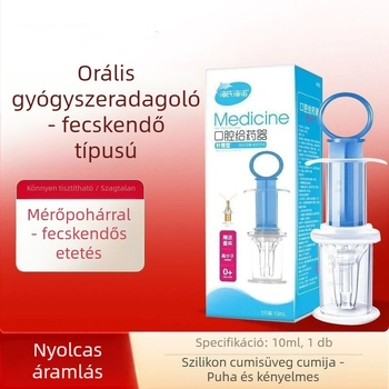 10 ml-es orális gyógyszeradagoló újszülöttek és csecsemők számára, puha fecskendő típusú