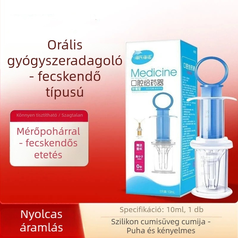 10 ml-es orális gyógyszeradagoló újszülöttek és csecsemők számára, puha fecskendő típusú