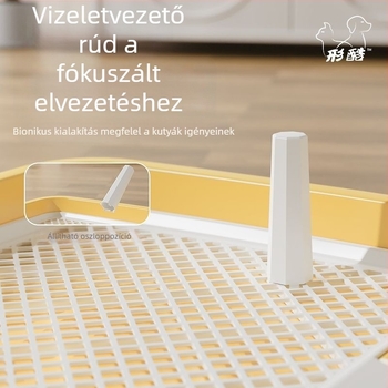 Rozsdamentes acélból készült kutya toalett, rögzített vizeletmedence, karcsú forma, elérhető nagy és közepes méretben
