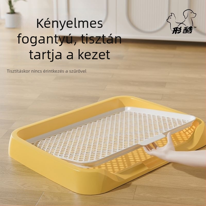 Rozsdamentes acélból készült kutya toalett, rögzített vizeletmedence, karcsú forma, elérhető nagy és közepes méretben