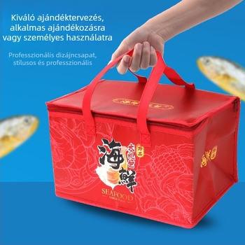 Tengeri ételek ajándékcsomagja No. 3 és No. 4 habdobozokkal, hőszigetelt táska, friss csomagolás, hűtés