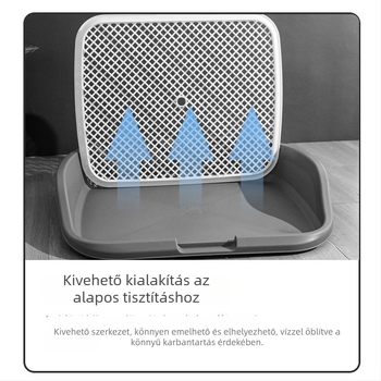 Extra-nagy kutya toalett állvánnyal – anti-splash edzésre közepes és nagy testű kutyáknak