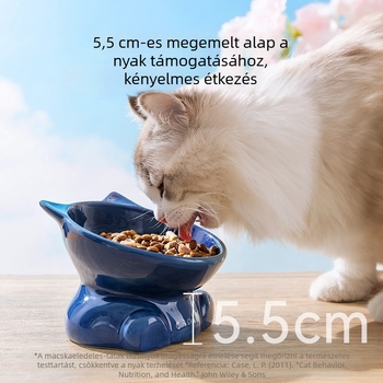 Japán stílusú macskafej alakú kerámia tál, macskaeledel-tál, stabil és felborulásmentes, alkalmas itatnak vagy etetésnek kisállatok számára.