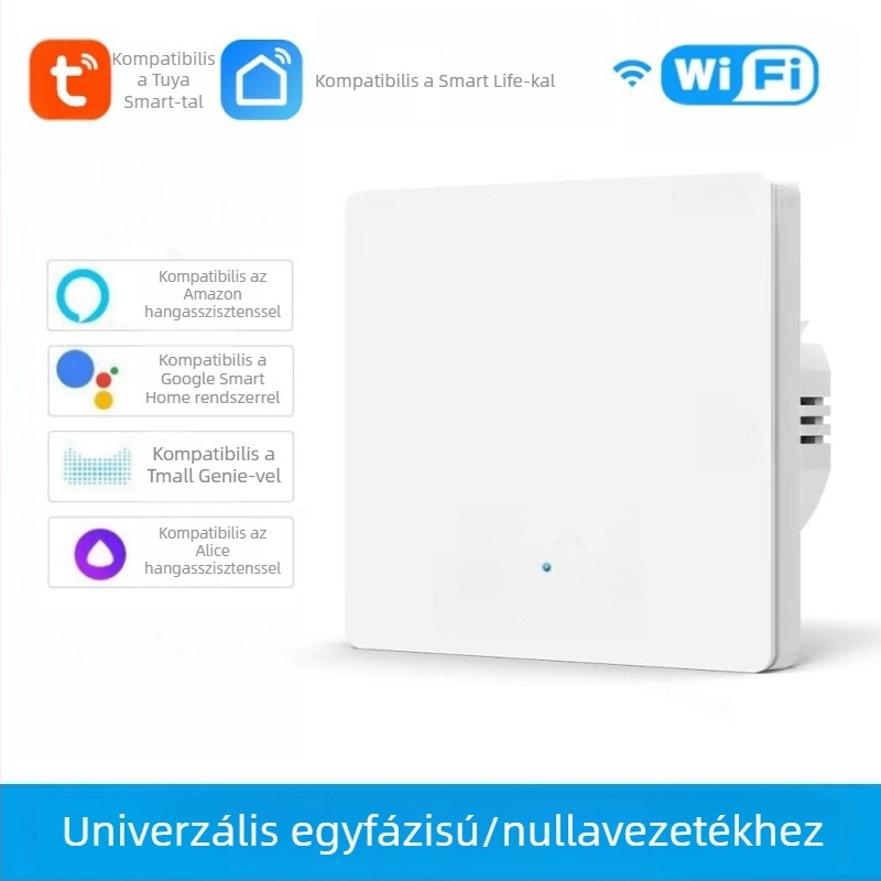 WiFi kapcsoló T34-es, Bluetooth és 433 MHz, kettős és hárommódú, távirányítás okosalkalmazáson keresztül, pontpanel