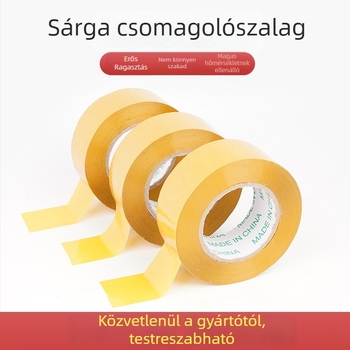 Csomagoló szalag, 48 mm × 100 m, átlátszó bézs, erős tapadás