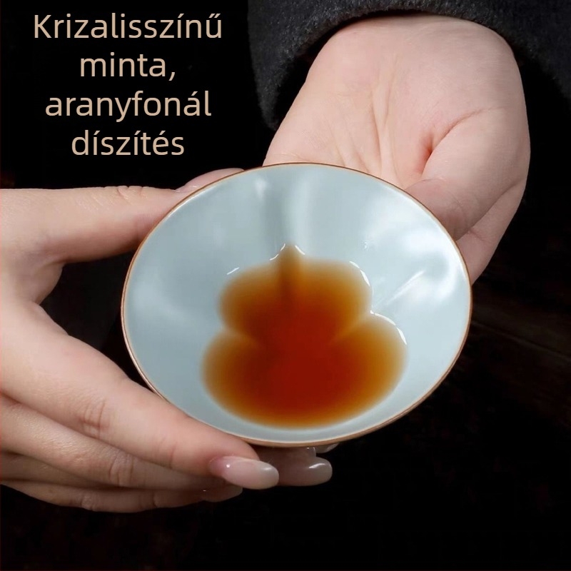 2026-os új Ru Kiln Fulu Master teáscsésze, egypoharas kóstolócsésze porcelánból, tök alakú formával, kínai stílusú, újévi ajándék