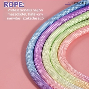 Gradiens színű kutyapóráz, P-lánccal, szakadásálló, közepes és nagytestű kutyáknak, menekülés elleni védelem