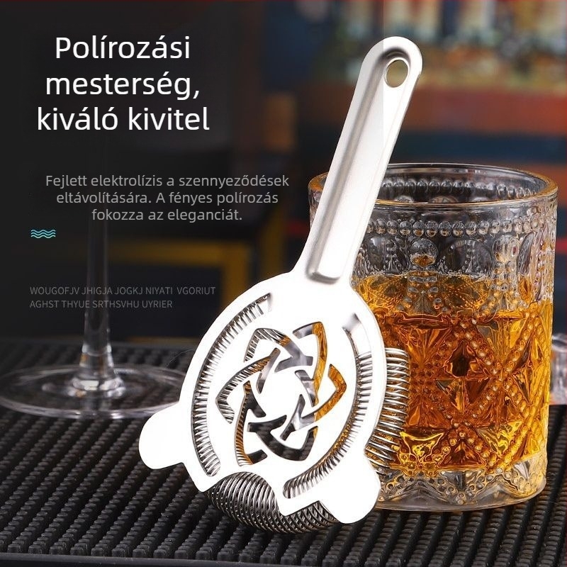 304 rozsdamentes acél üreges jégszűrő koktél eszközhöz – Hawthorne koponya szűrő