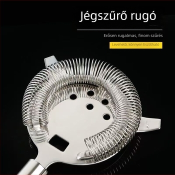 304 rozsdamentes acél jégszűrő bárhoz és koktélkeveréshez, jégleválasztó és jégkockaszűrő