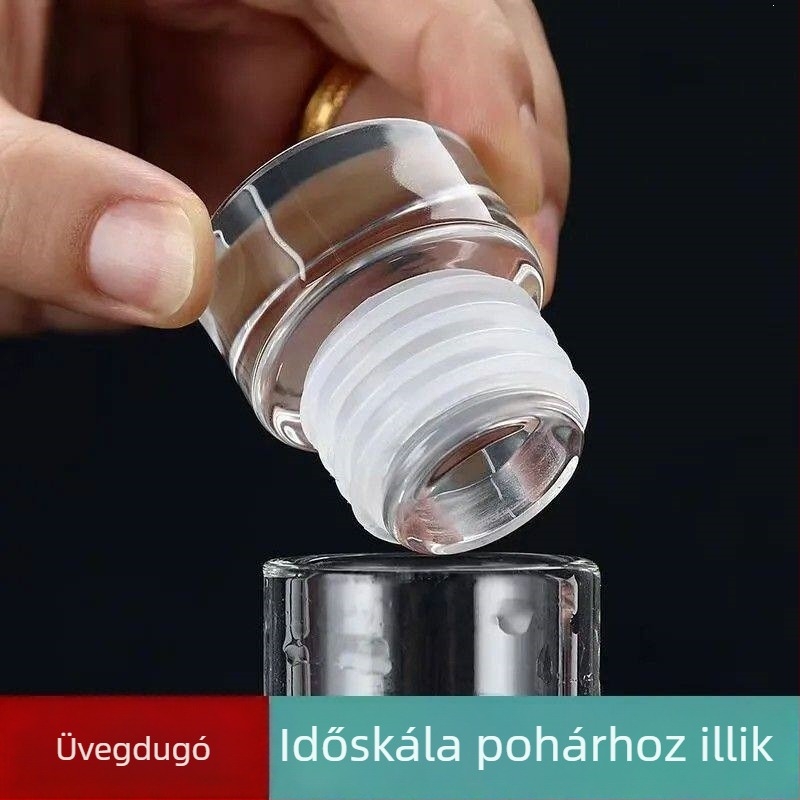 2,7 cm átlátszó üveg bordugó skálázott jelölésekkel és szivárgásmentes kialakítással
