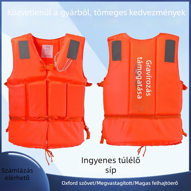 Felnőtt életmentő mellény, magas úszóerővel, professzionális úszó mellény a horgászathoz, hordozható csónakokra.