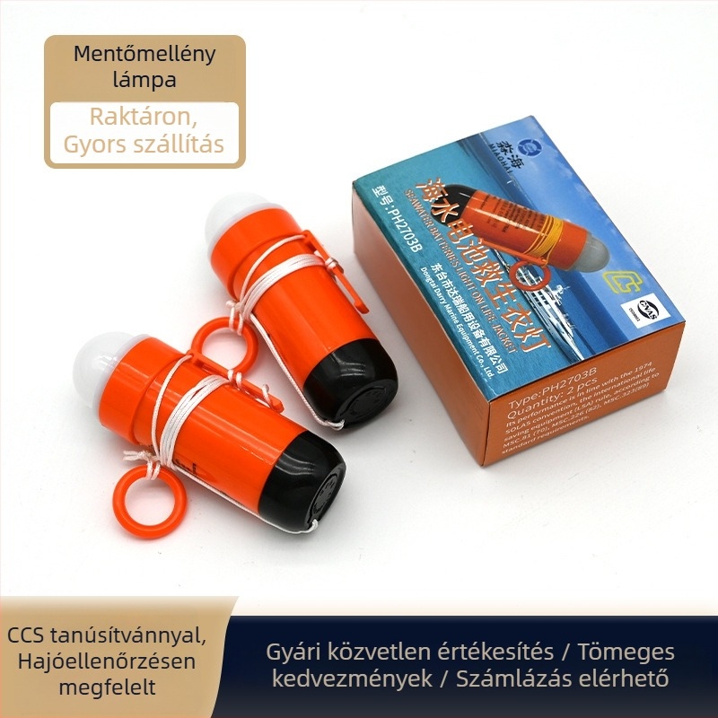PH2703B tengervíz-akkumulátoros mentőmellény, pozíciós fény, önvilágító fény, CCS tanúsítvány