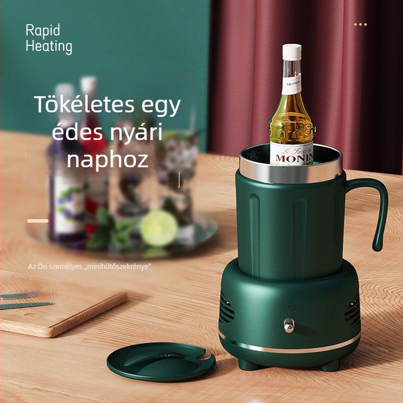 USB-vezérelt forró és hideg termoszos pohár beépített fűtéssel, belső rozsdamentes acél, modell M1-20B