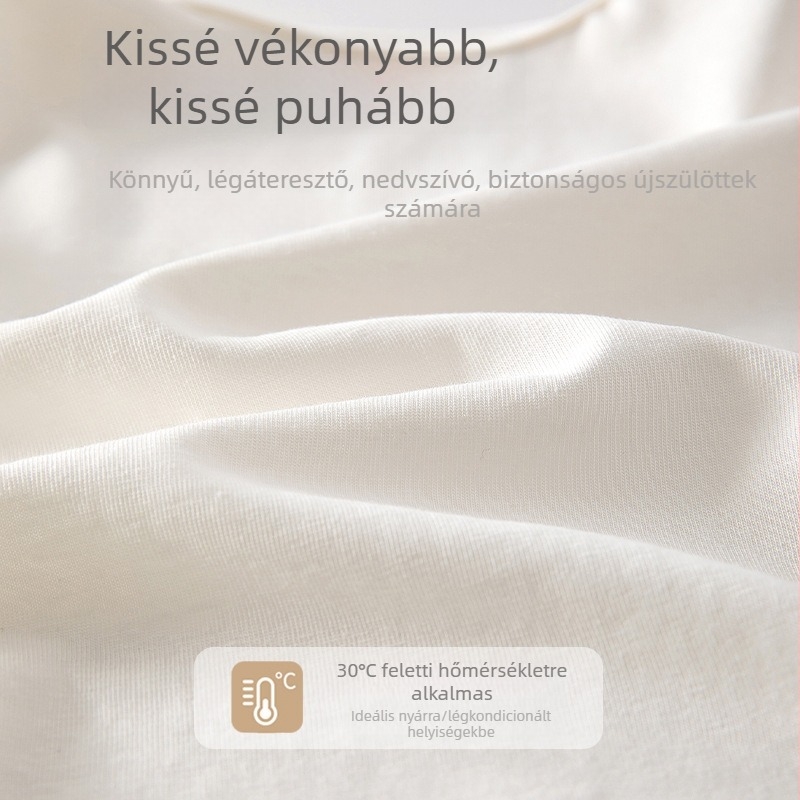 Nyári újszülött babaromper — egyszínű, varrat nélküli, finom pamut