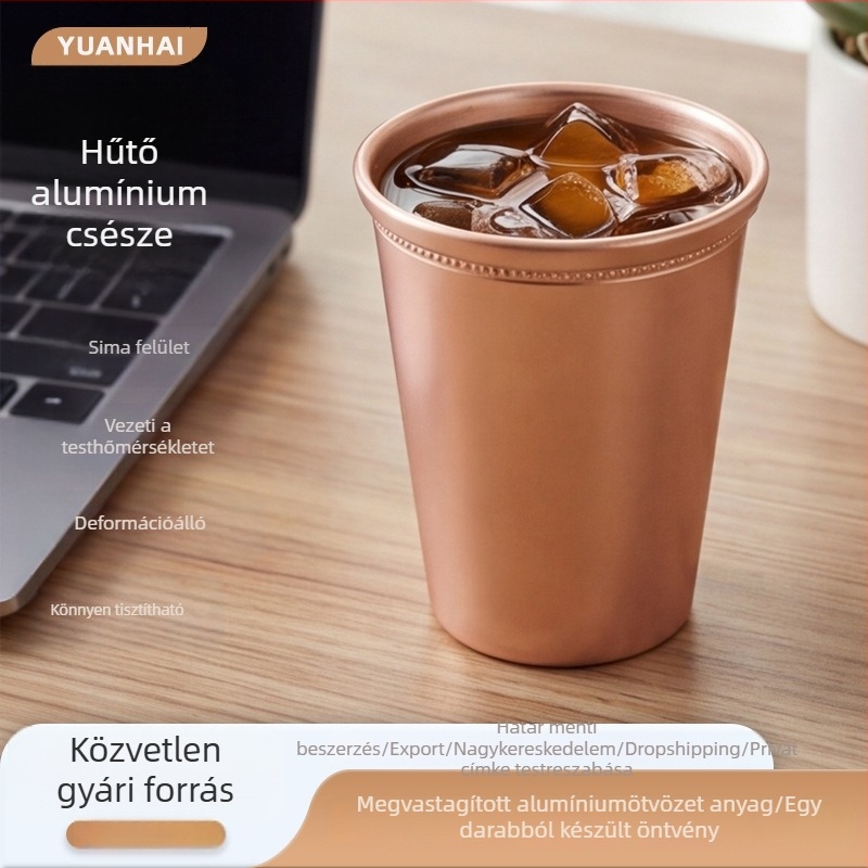 Alumínium ötvözetű hűtőpohár – testreszabható italos pohár szállodák, éttermek, bárok, KTV és irodák számára.