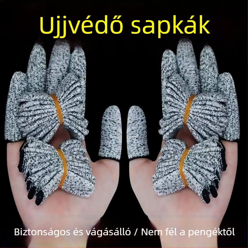 Kertészkedéshez vastagított vágásálló ujjvédők, áthatolás elleni kesztyű