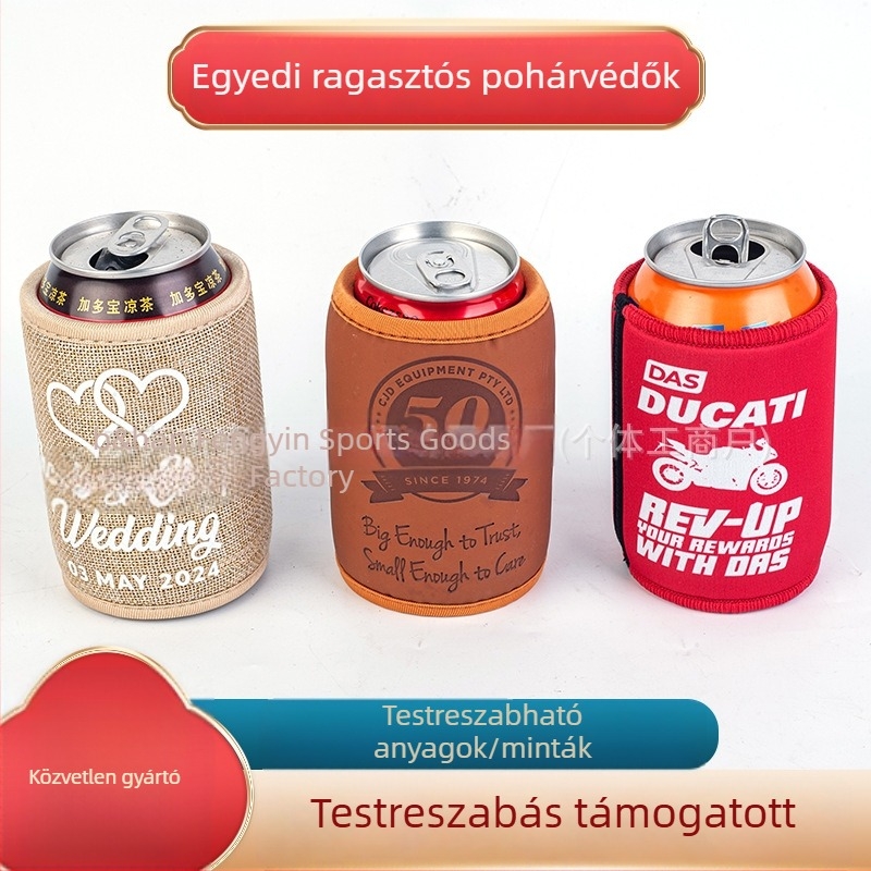 PU bőr pohárvédő, domborított csúszásmentes felülettel, szigetelt kannához és pohárhoz