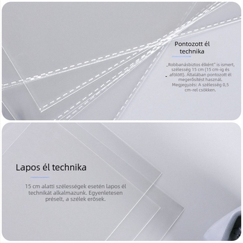 32×46 cm + 4 cm OPP átlátszó öntapadós taska ruházat és otthoni textíliák csomagolásához, vastag porvédő taska