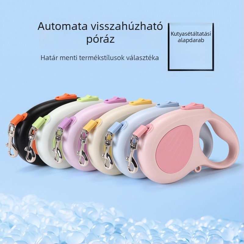 behúzható kutyapóráz közepes és nagy testű kutyák számára, szabadtéri sétákhoz