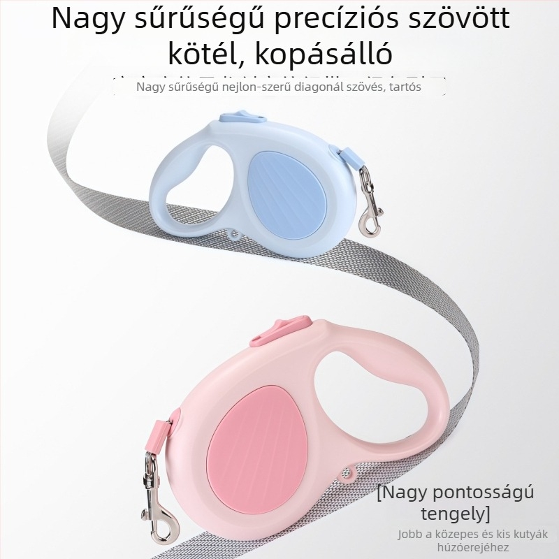 behúzható kutyapóráz közepes és nagy testű kutyák számára, szabadtéri sétákhoz