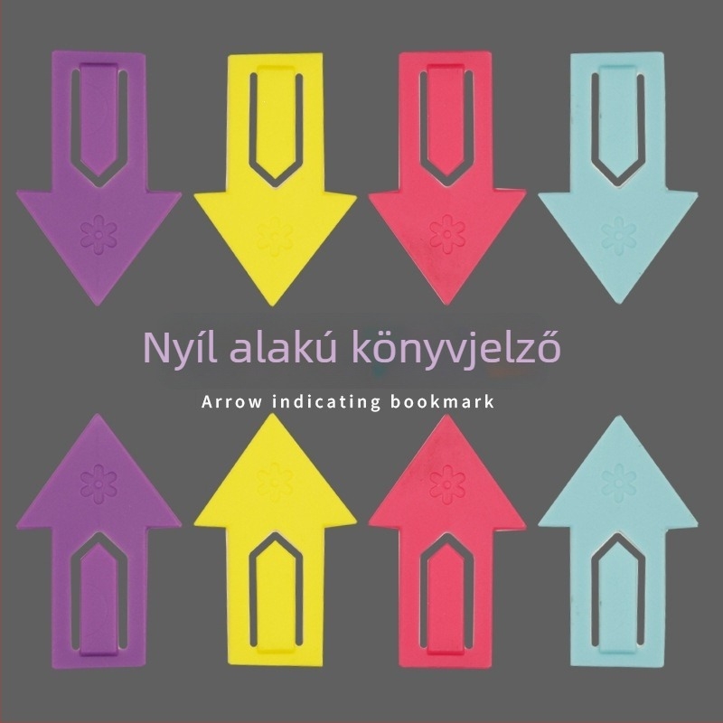 Hordozható nyíl formájú könyvjelzők, aranyos műanyag jelölők könyvek osztályozásához, általános iskolás diákok számára