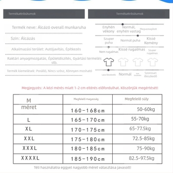Kamuflázs munkaruha overál, porvédett, légáteresztő, teljes testvédő ruha festéshez