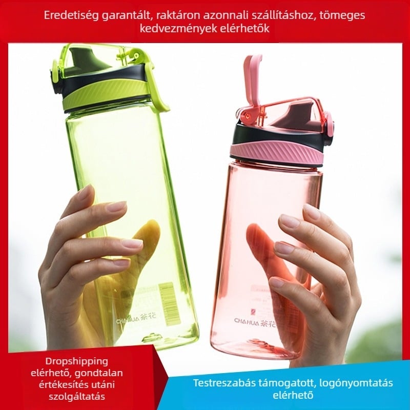 Camellia Sportos víztartó, műanyag pohár diákoknak és gyerekeknek, hordozható ivópohár