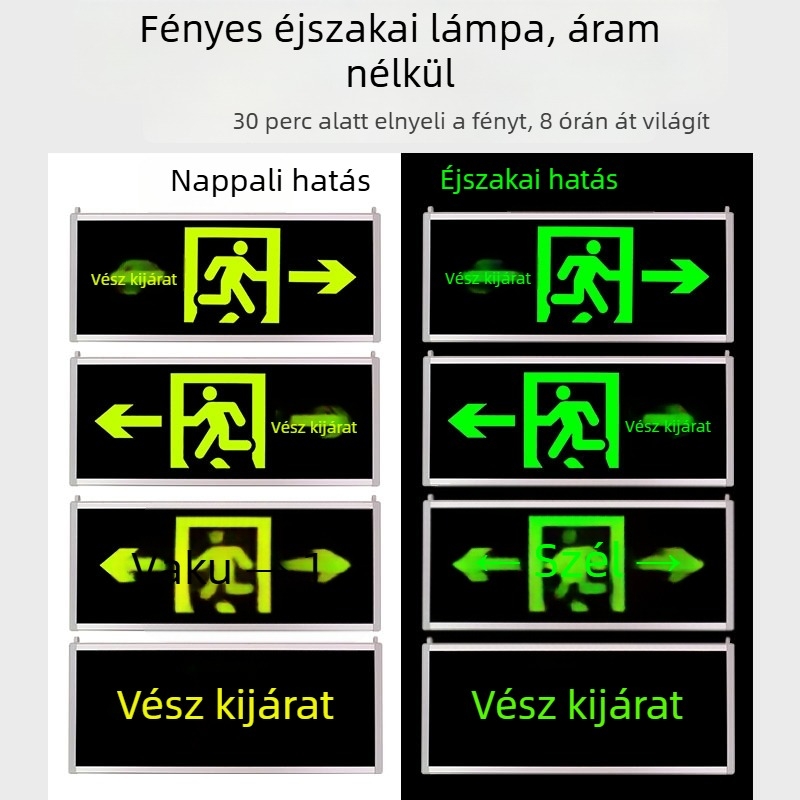 Önmegvilágító vészkijárati jelzőtábla