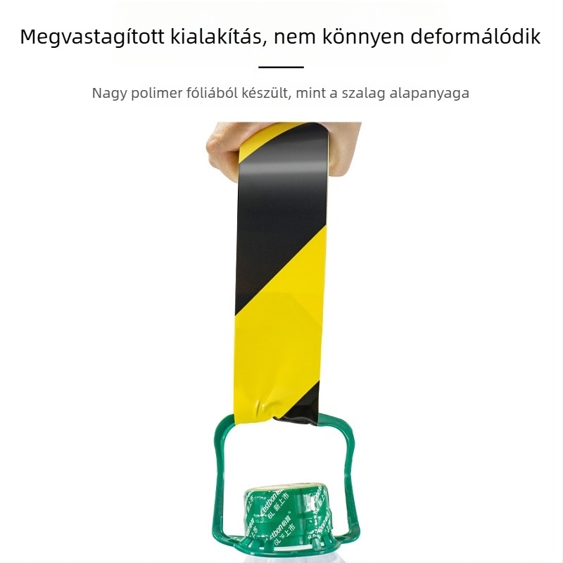 Sárga-fekete figyelmeztető padlójelző szalag – zebra jelölés, szélesség 4,8 cm, hosszúság 16/33 m
