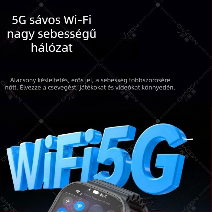 W527 okosóra kártyahellyel, HD AMOLED kijelző, Morse-kód, kettős akkumulátor és cserélhető akkumulátorok