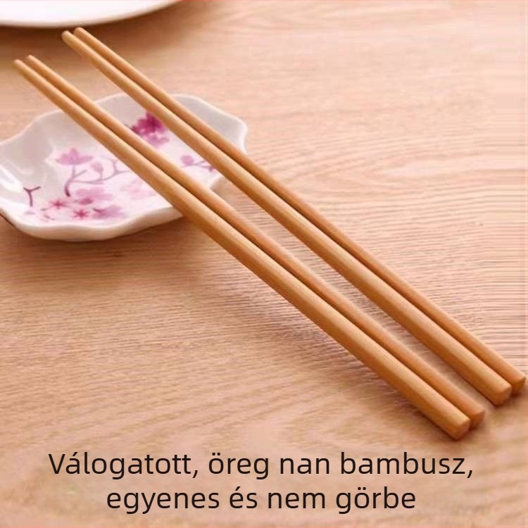 Z sorozat: 10 pár bambusz evőpálca hot pothoz, természetes bambusz, penészmentes, lak és viasz mentes, karbonizált felület