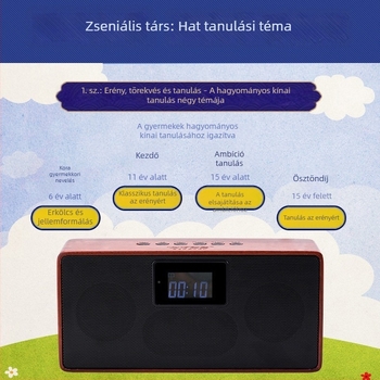 Kínai klasszikusok hallgató- és olvasóeszköz korai neveléshez és prenatális fejlődéshez, gyerekeknek mesélő gép könyv szinkronizációval, intelligens tanulási eszköz, piros
