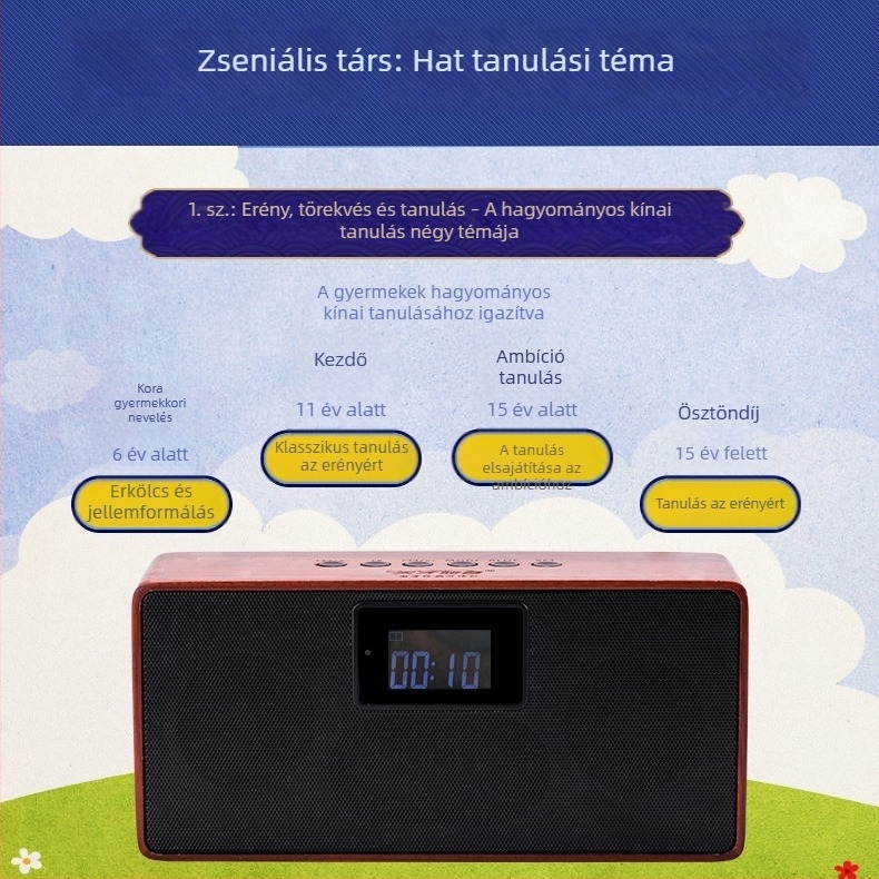 Kínai klasszikusok hallgató- és olvasóeszköz korai neveléshez és prenatális fejlődéshez, gyerekeknek mesélő gép könyv szinkronizációval, intelligens tanulási eszköz, piros
