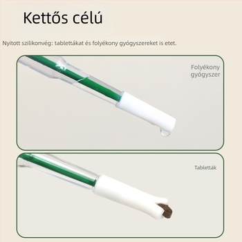 Kisállatgyógyszer-adagoló készülék macskáknak és kutyáknak, injekciószerű tablettadoboz folyékony és kapszulás gyógyszerekhez