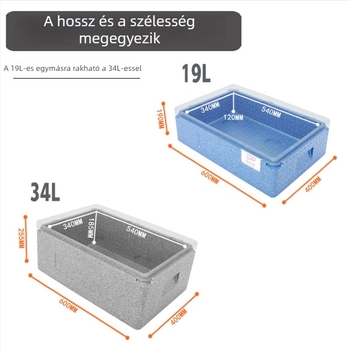 EPPBOX szigetelt doboz, magas sűrűségű EPP hab, 34 L frissesség megőrző hűtőtartó doboz