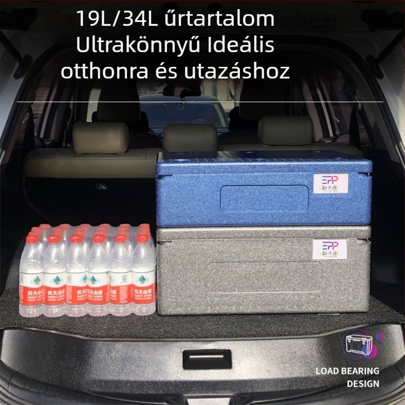 EPPBOX szigetelt doboz, magas sűrűségű EPP hab, 34 L frissesség megőrző hűtőtartó doboz