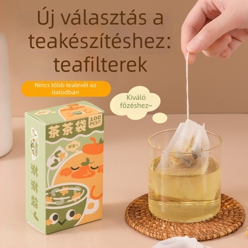Élelmiszer-minőségű egyszer használatos teafiltertasakok, tealevelekhez és virágos teákhoz, hordozható, kompakt