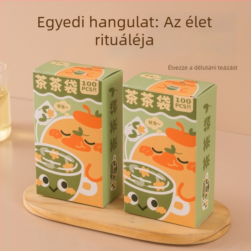 Élelmiszer-minőségű egyszer használatos teafiltertasakok, tealevelekhez és virágos teákhoz, hordozható, kompakt