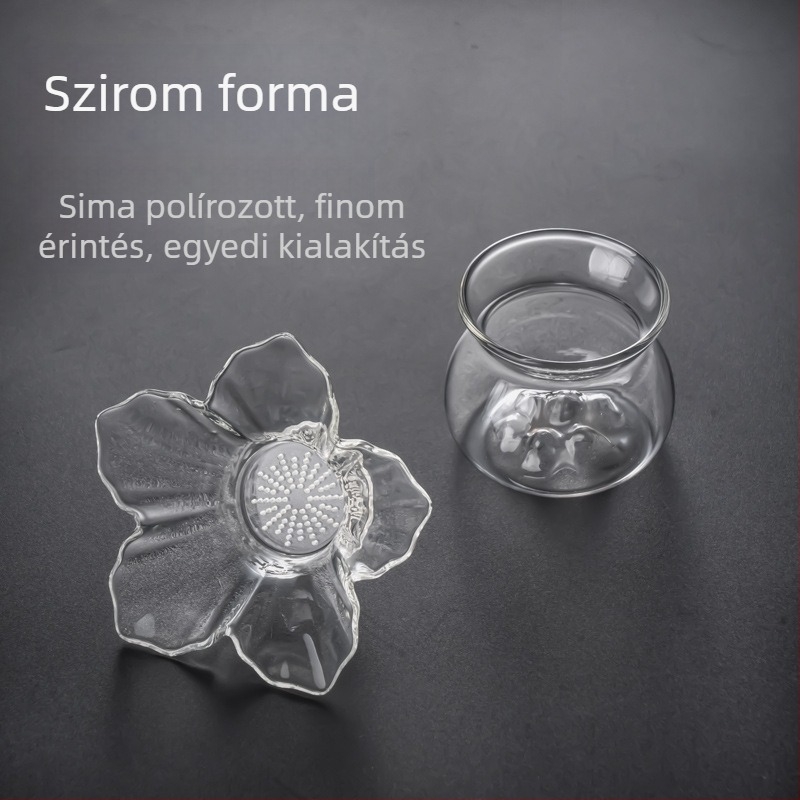 Kreatív üvegből készült teatisztító finom szűrővel, elegáns, magas minőségű teáscsésze a könnyű tea készítéséhez