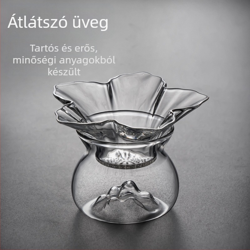 Kreatív üvegből készült teatisztító finom szűrővel, elegáns, magas minőségű teáscsésze a könnyű tea készítéséhez