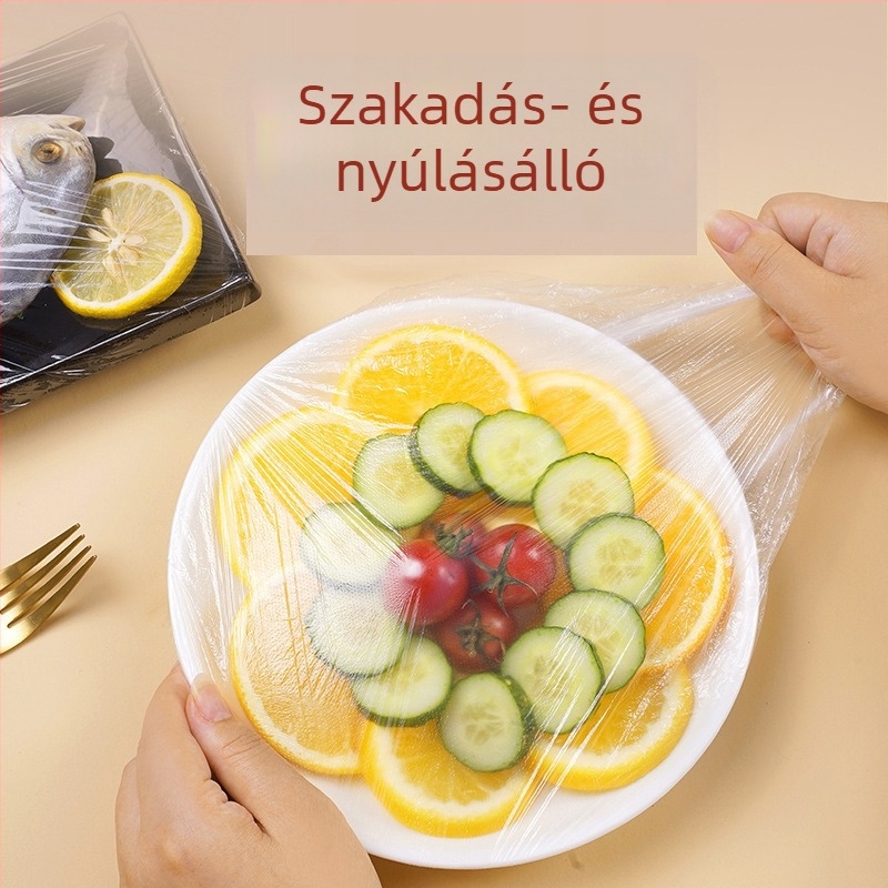 Egyszer használatos frissítő fóliás és edényfedő készlet élelmiszerek frissen tartására