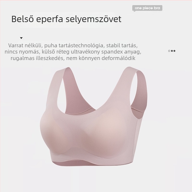 Guolian selyem varrat nélküli hátsó melltartó, U-formájú hátsó rész, vezeték nélküli, puha tartás, belső Mulberry selyem bélés és latex kupapárnák