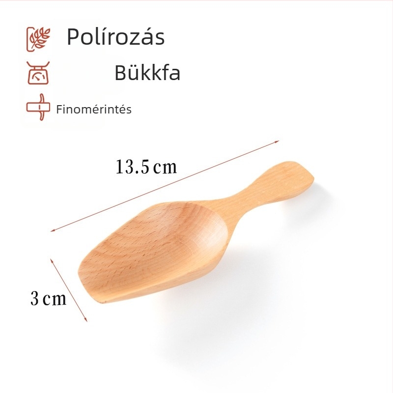 Bükkfából készült teáskanál tea ceremóniához – hat úriember stílusú
