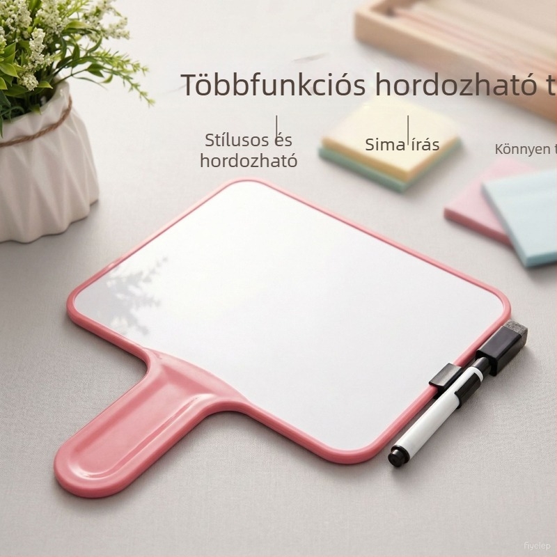 Kis, kétoldalas fehér tábla gyerekeknek, törölhető, hordozható