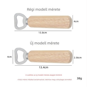 Fa fogantyúval rendelkező sörnyitó