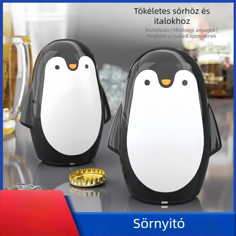 Pingvín-alakú nyomó típusú üvegnyitó, záródugó borhoz, háztartási, többfunkciós modell