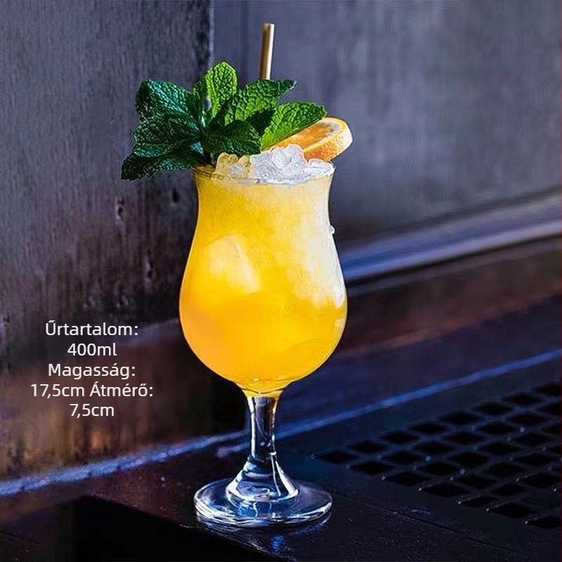 Coconut Grove Fragrant Cup – Koktél pohár, Gyümölcslé pohár, Slush pohár, Szódás pohár, Magas pohár hideg italokhoz, Jeges kávéhoz való pohár