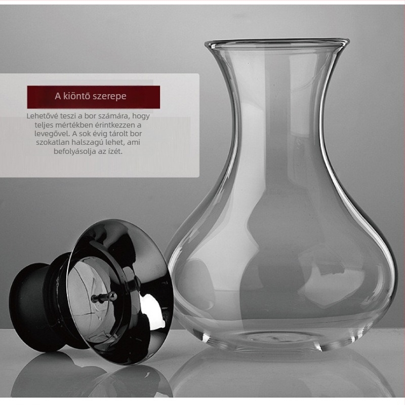 Kézzel fújt boroszilikát üveg decanter, hőálló, bor és gyümölcslevek számára