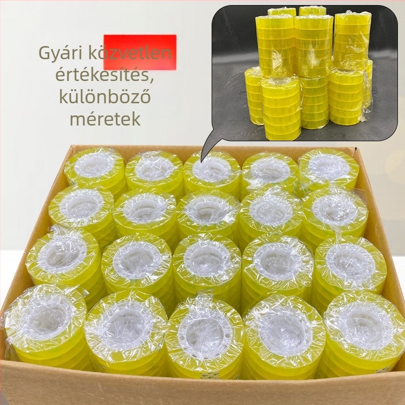 Átlátszó irodai papírtapasz, 0.8 cm és 1.8 cm szélességben, irodai és virágdíszítéshez, diákok számára, dobozos kiszerelésben